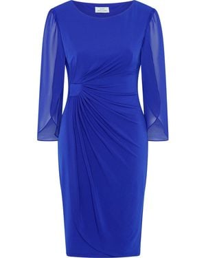 Gina Bacconi Ryder Jersey And Chiffon Wrap Dress - Blue