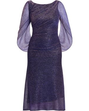 Gina Bacconi Ciara Metallic Knit Dress - Purple