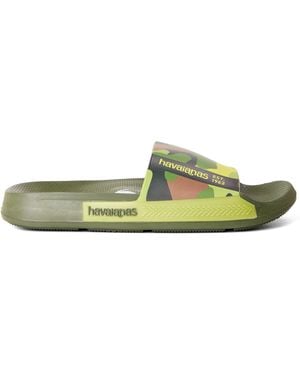 Havaianas Hav. Slide Print 35/36 Flip Flops - Green