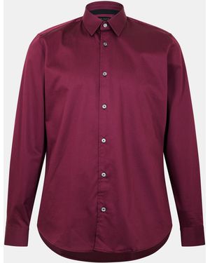 Ted Baker Long-Sleeve Cotton Shirt - Purple