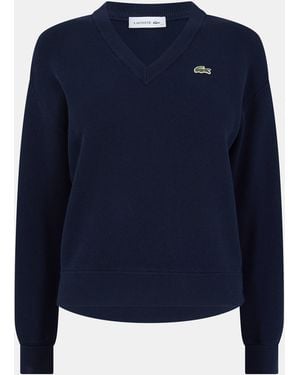 Lacoste V-Neck Knitted Jumper Vest - Blue