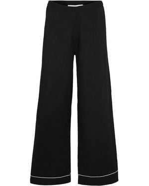 The Couture Club Knitted Panel Trousers - Black
