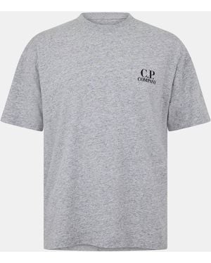 C.P. Company Double Logo Tee - Grey