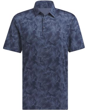 adidas Ultimate365 Mesh Print Polo Shirt - Blue