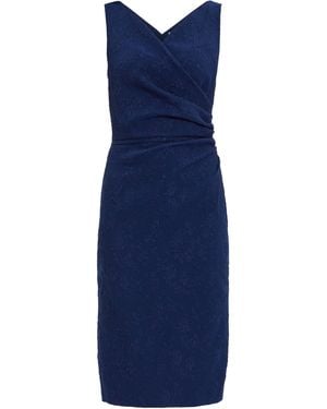 Gina Bacconi Hillari Floral Jacquard Dress - Blue
