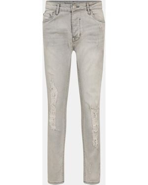 Brave Soul Skinny Fit Distressed Jean - Grey