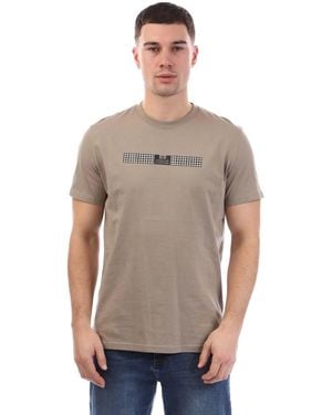 Weekend Offender Shareck Check T-Shirt - Grey