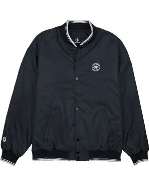 Converse Retro Snap-Button Varsity Jacket - Blue