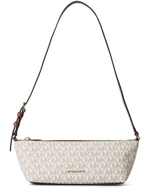 MICHAEL Michael Kors Laila Small East-West Coated Canvas Shoulder Bag - Metallic