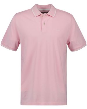 GANT Tipped Pique Polo Shirt - Pink