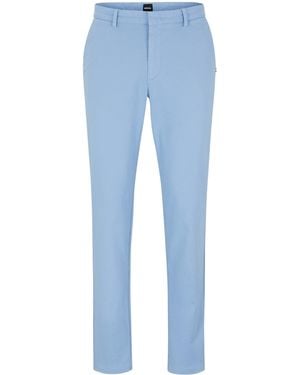 BOSS Kaito Slim Fit Chinos Trousers - Blue