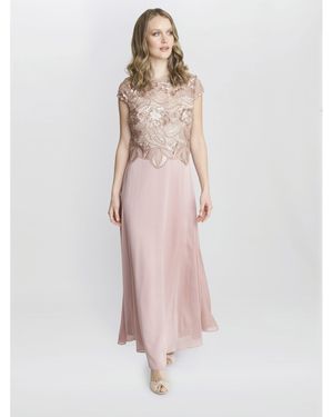 Gina Bacconi Shirley Maxi Dress With Sequin Bodice - Pink