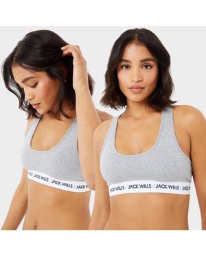 Jack Wills Jw Dibsdall Multipack Bralette 2 Pack - Blue