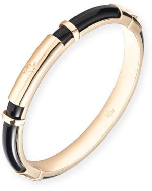 Ralph Lauren Lauren Ralph Lauren & Logo Hinge Bangle - Metallic