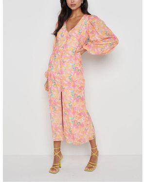Pretty Lavish Naya Midaxi Slinky Dress - Orange