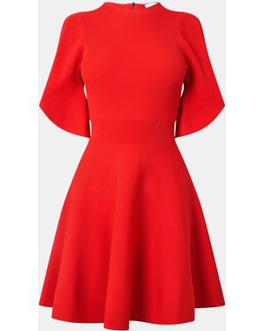 Ted Baker Rib Skater Dress - Red