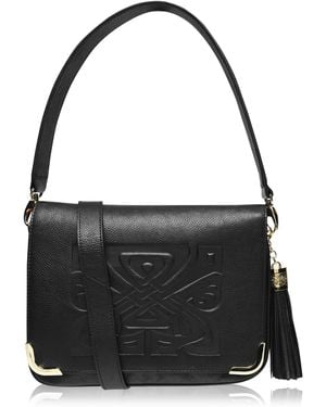 Biba Leather Gretal Cross Body Bag - Black