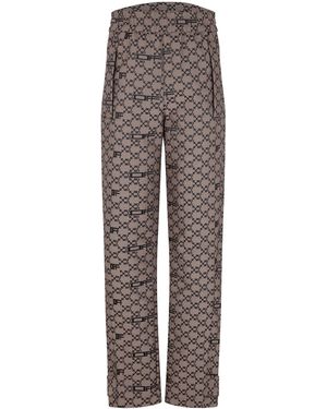 Off-White c/o Virgil Abloh Mono Track Pant Monogram Trousers - Brown