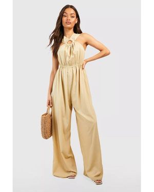 VIOLET ROMANCE Vrom Wide Leg Jumpsuit - Natural