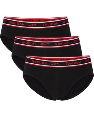 Reebok 3 Pack Cotton Briefs - Black