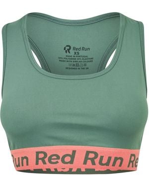 Red Run Sports Bra Top - Green