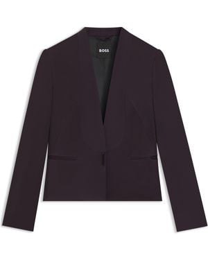 BOSS Jia Tuxedo Long Sleeve Blazer - Blue