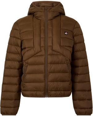 DIESEL W-Dwain-Outhood Medium Puffer Jacket - Brown