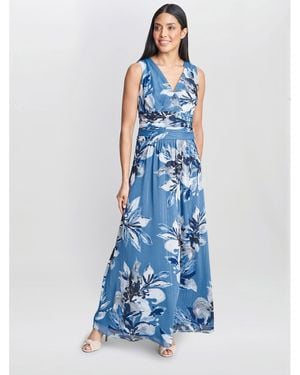 Gina Bacconi Gayle Floral Maxi Dress - Blue
