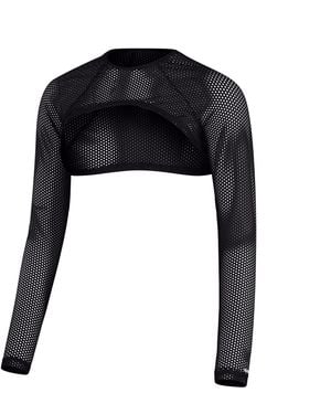 Speedo Mesh Long-Sleeve Performance Gym Top - Black