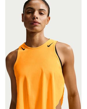 Nike Aeroswift Dri-Fit Adv Cropped Running Tank Top - Orange
