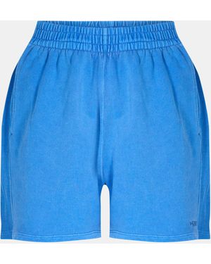 DKNY Terry Jersey Jogger Shorts - Blue