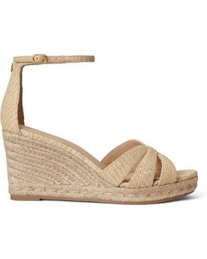Ralph Lauren Wedge Heeled Sandals - Metallic