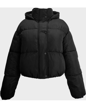 Jack Wills Ritcher Water Resistant Wind Resistant Hooded Short Puffer Jacket - Blue