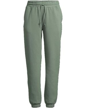 Casall Fleece Closed Hem Jogging Bottoms - Green