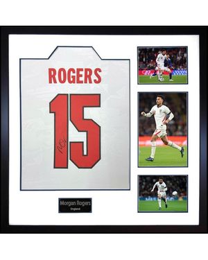 The Fan Cave Morgan Rogers Signed England Home Shirt Elite - White