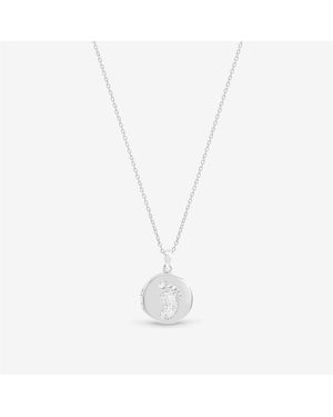 Inicio Sterling New Baby Locket - White