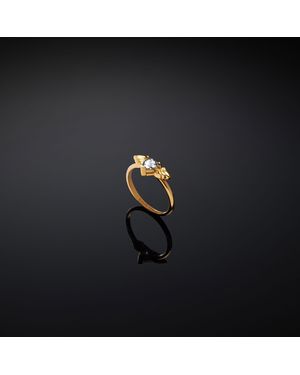 Chiara Ferragni Cupido Metallic Band Ring - Black