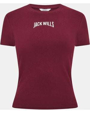 Jack Wills Graphic Baby Slim Fit T-Shirt - Red