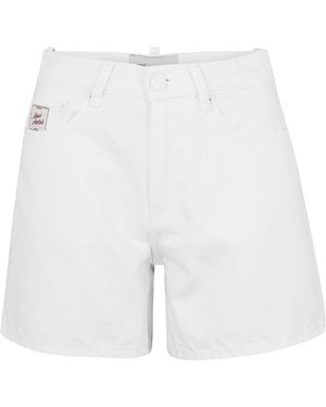 Ami Paris Ami Denm Shorts Ld61 - White