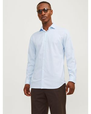 Jack & Jones Parker Long-Sleeve Patterned Shirt - White