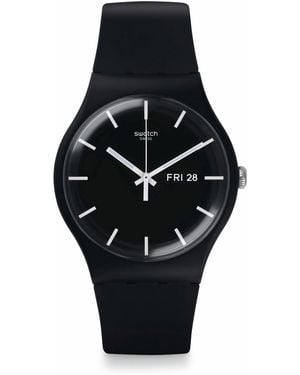 Swatch Core Analogue Quartz Watch - Black