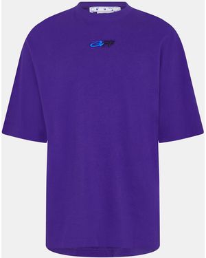 Off-White c/o Virgil Abloh Exact Skate Short Sleeve T-Shirt - Purple
