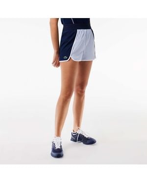 Lacoste Stretch Diamond Taffeta Sport Shorts - Blue