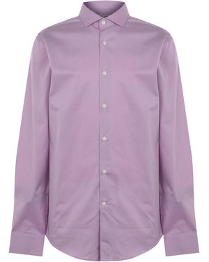 Tiger Of Sweden Cutaway Cotton Stretch Shirt - Purple