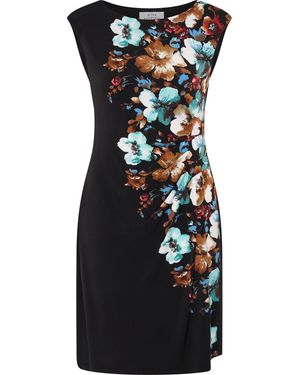 Gina Bacconi Wilhelmina Floral Print Dress - Black