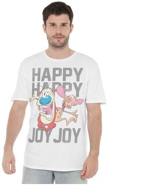 Other Ren And Stimpy Happy Happy Joy Joy T Shirt - White