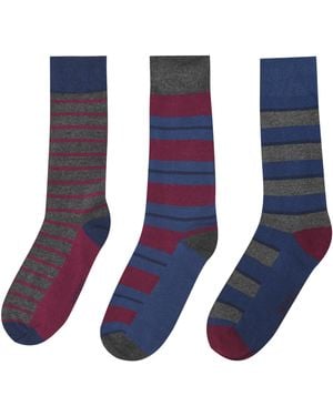 Firetrap 3 Pack Formal Socks - Blue