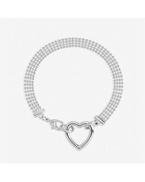 Inicio Sterling Plated Heart Bracelet - Metallic