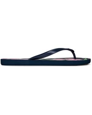 Roxy Tahiti Floral Flip Flops - Blue