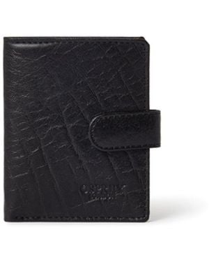 Osprey Popper Leather Embossed Billfold Wallet - Black